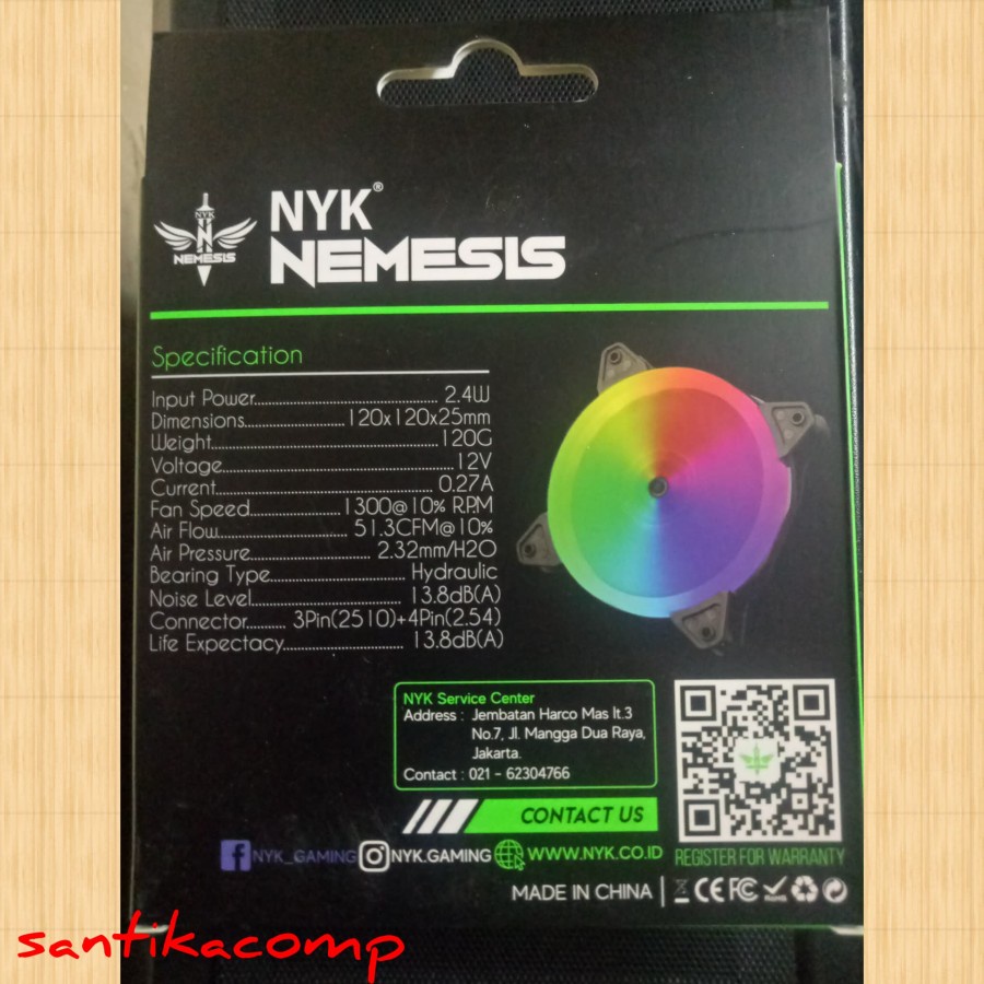 Fan Casing RGB 12cm NYK NEMESIS AURA RGB LED RING