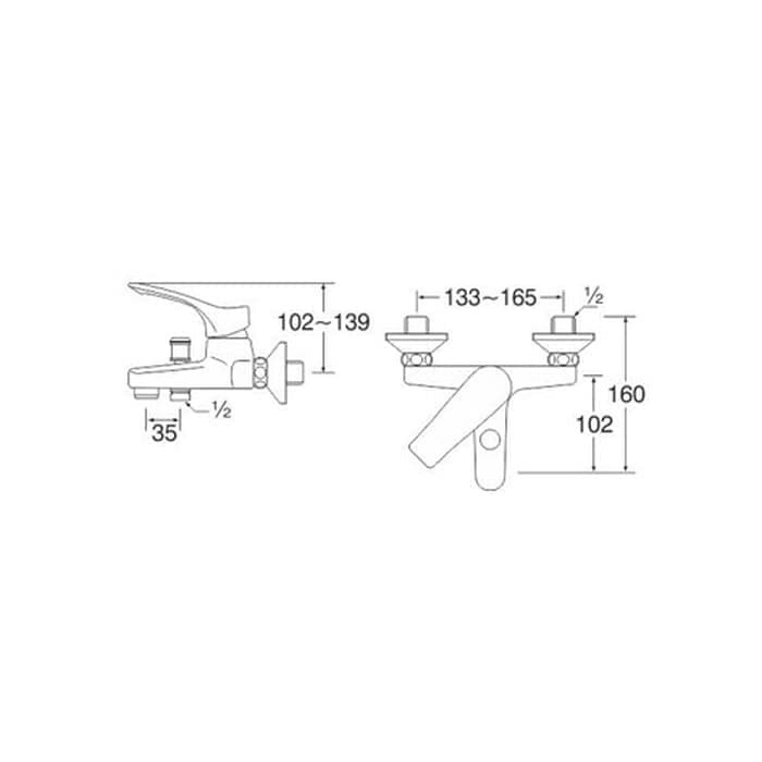 San-Ei Bundling Kran Shower Bathub &amp; Shower set SK 27351