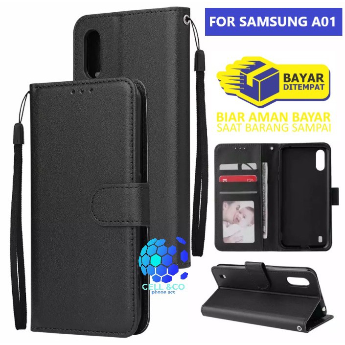 Flip cover SAMSUNG A01 Flip case buka tutup kesing hp casing flip case leather wallet