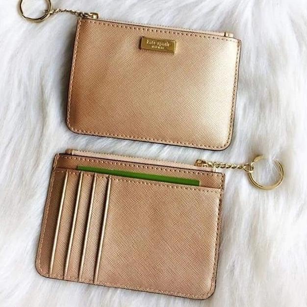 dompet gantungan kunci KATE SPADE BITSY stnk car key wallet rosegold