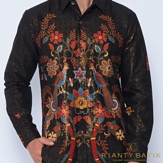 Jual Kemeja Hem Batik Prada Pria Rianty Gani Lengan Panjang Indonesia