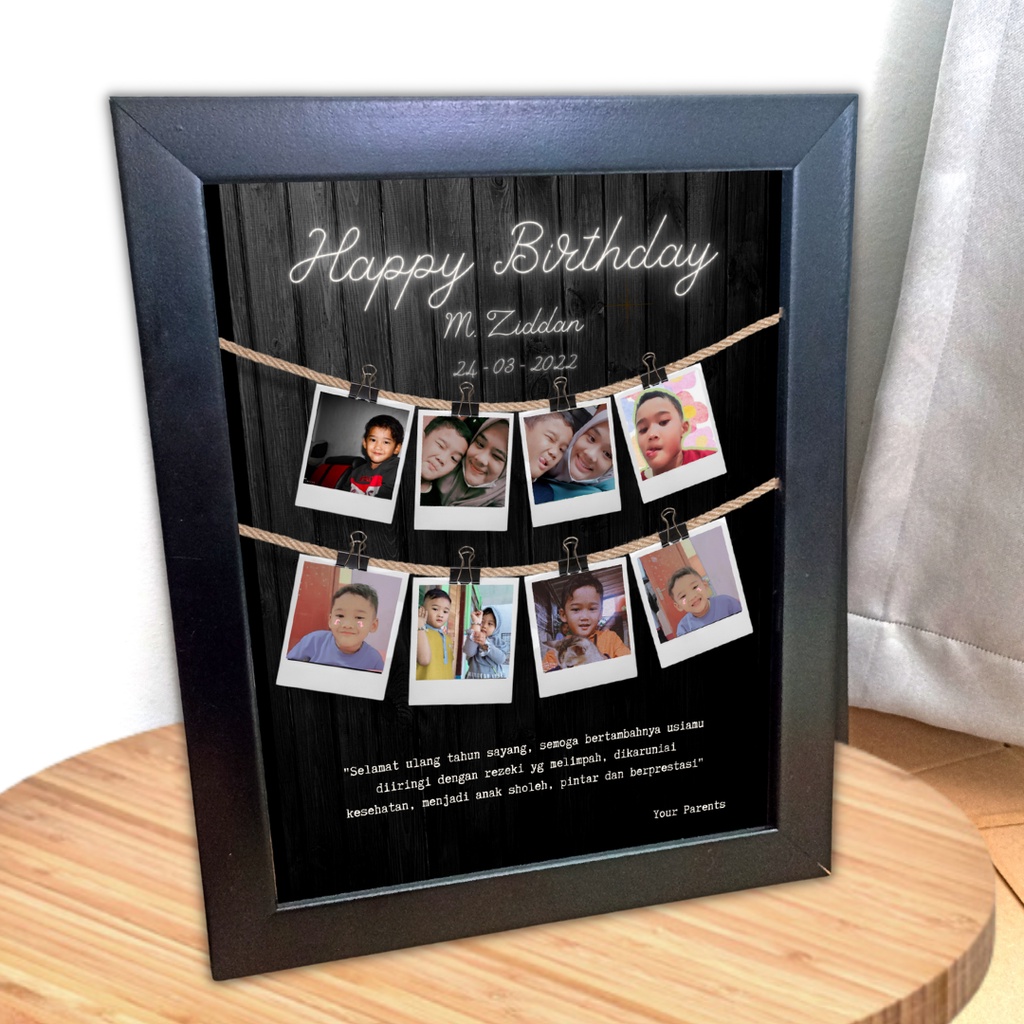 GIFT BOX ULANG TAHUN FRAME FOTO BINGKAI KADO PERNIKAHAN ANNIVERARY WISUDA WEDDING