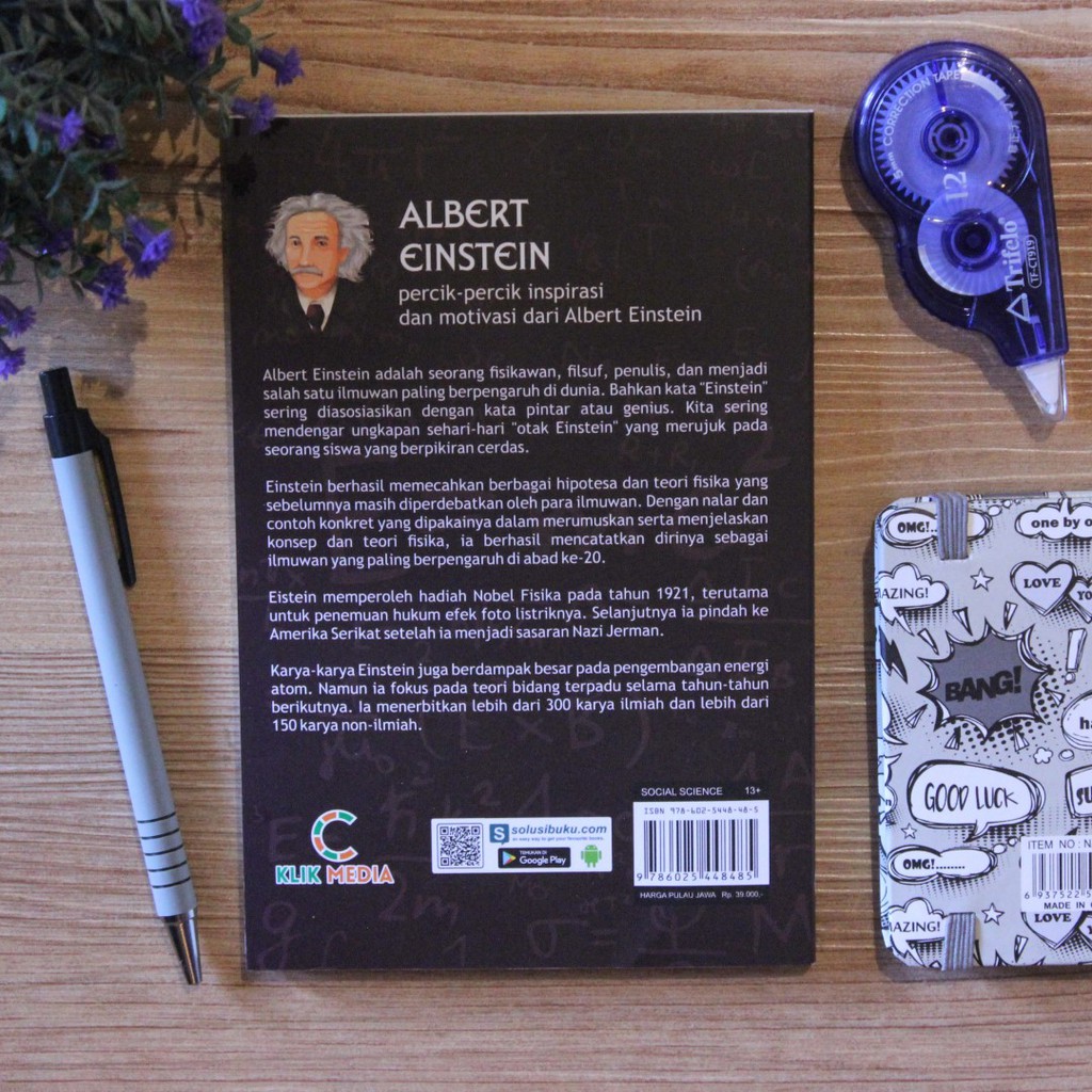 BUKU TOKOH : Albert Einstein : Percik-Percik Inspirasi & Motivasi : Buku Biografi-2