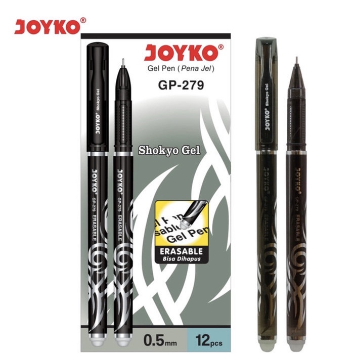 

HJK Pulpen JOYKO Shokyo Gel GP 279 0.5 mm Hitam - Biru / Erasable Pen GP-279 05mm Black - Blue /