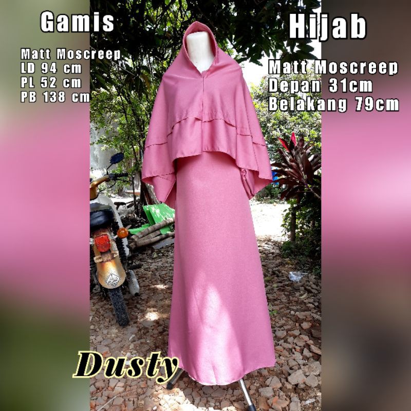 Set Gamis Syar'i polos||Gamis murah||grosir