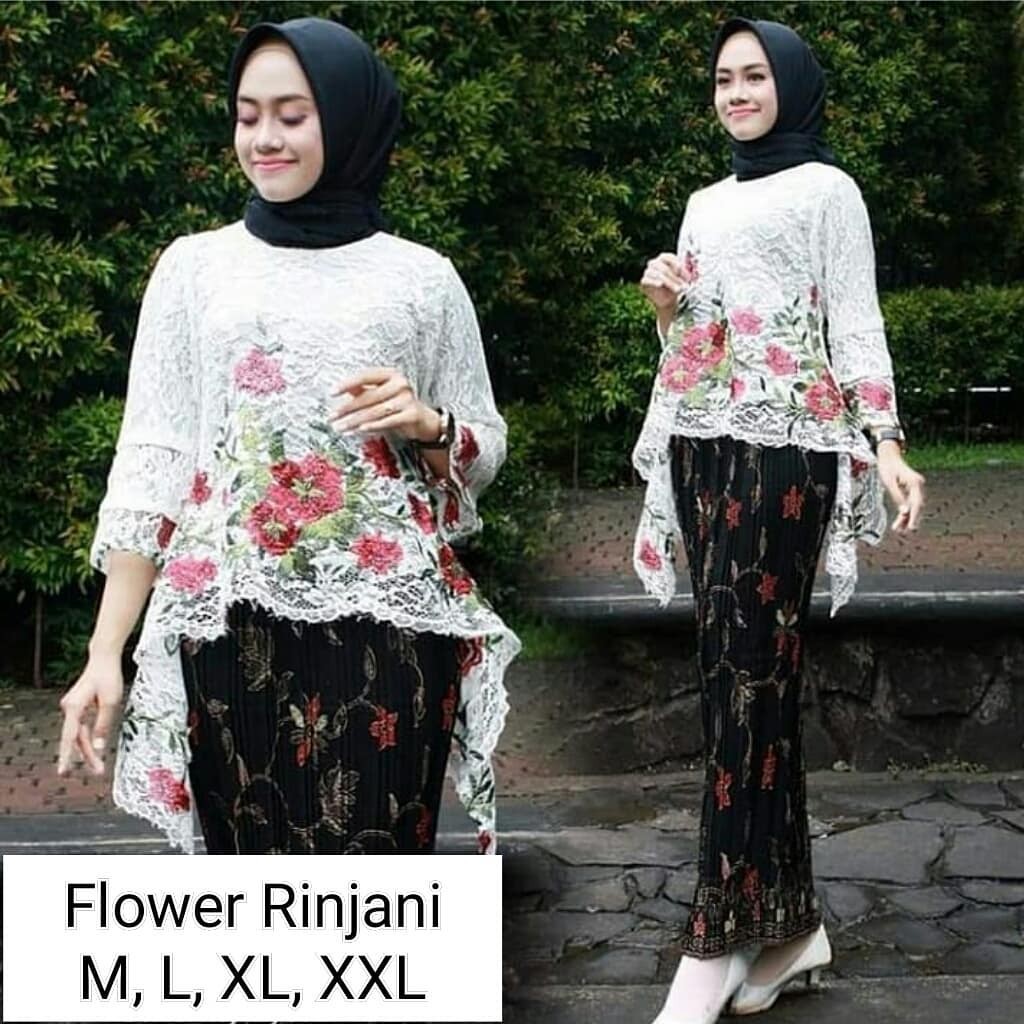 SALE OBRAL FLOWER RINJANI KEBAYA ROK PRISKET / KEBAYA MODERN/ SETELAN BATIK/SETELAN KEBAYA/BRIDESMAID RUMAH KEBAYA BANDUNG RUMAH SONGKET BANDUNG