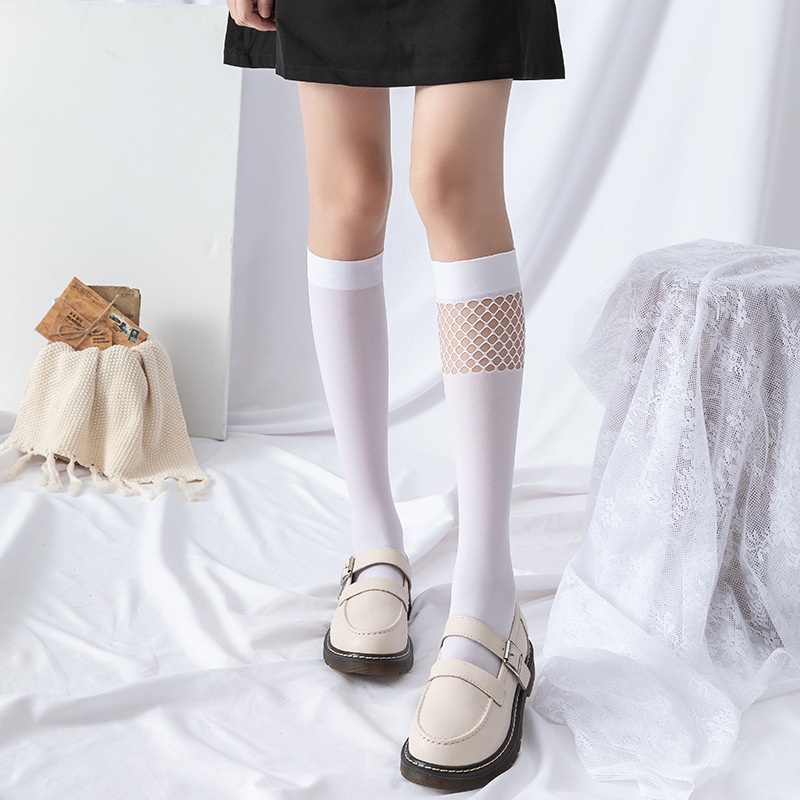 KK-83 kaos kaki sekolah wanita garis sebetis lolita fashion socks japan sock