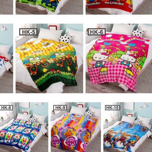 ♠ - LUXURYLIFE - HK - Selimut Karakter Doraemon 150x200cm Jumbo - Selimut Bulu Karakter Halus ➸