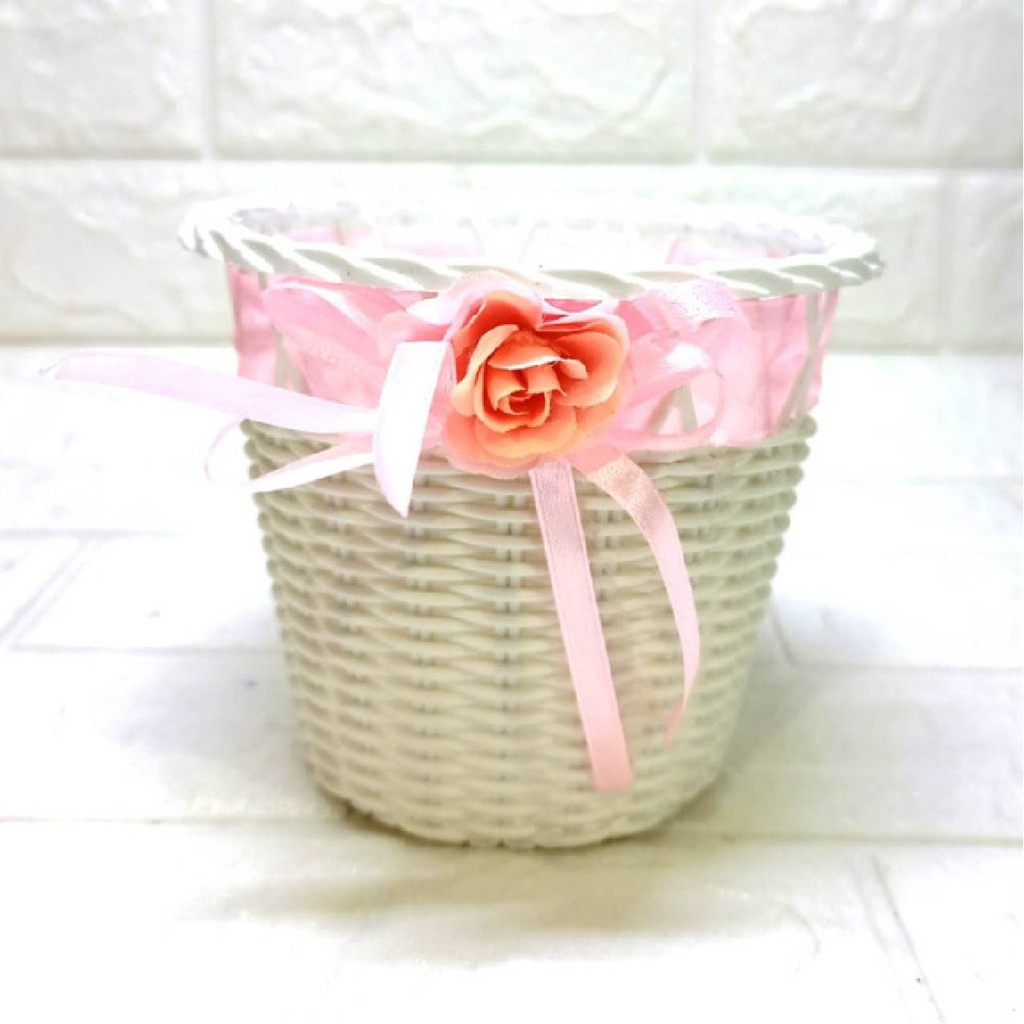 Vas Mawar Pinky BESAR Cute Manis Shabby Chic Romantis