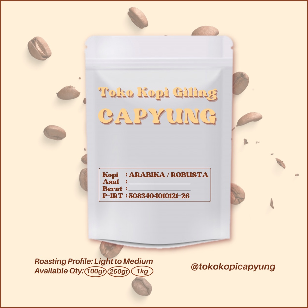 

Kopi Robusta Indonesia Capyung Kopi Susu Blend Espresso Roast (BIJI/BUBUK)