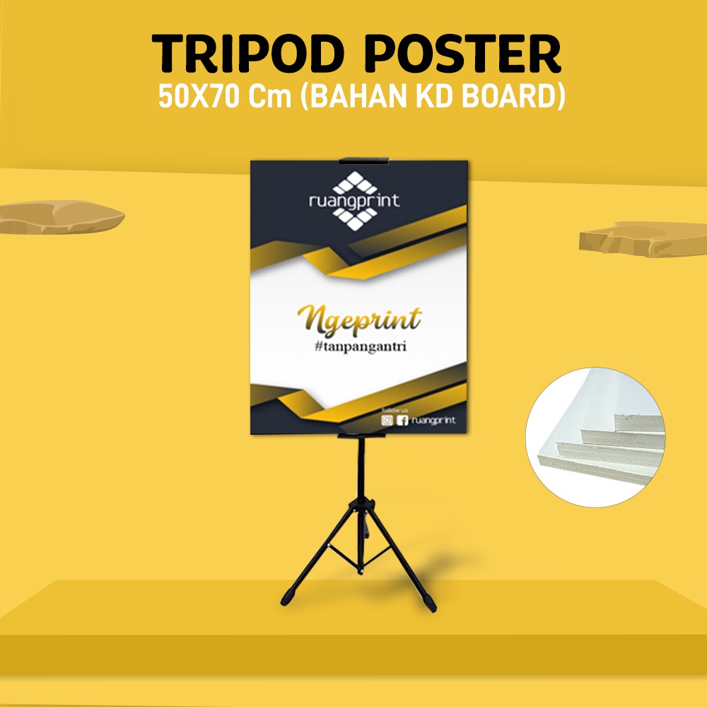 Jual Tripod Banner Sisi Plus Printing Bahan Kd Board Ukuran X Tripod Banner Stand