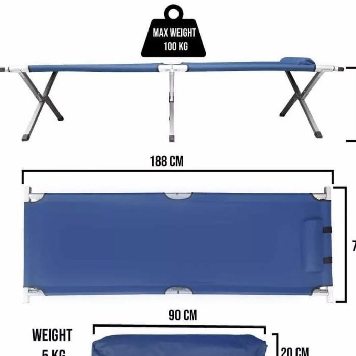 Kit | Foldingbed Velbed Folding Vel Bed Tempat Tidur Ranjang Tentara Tni