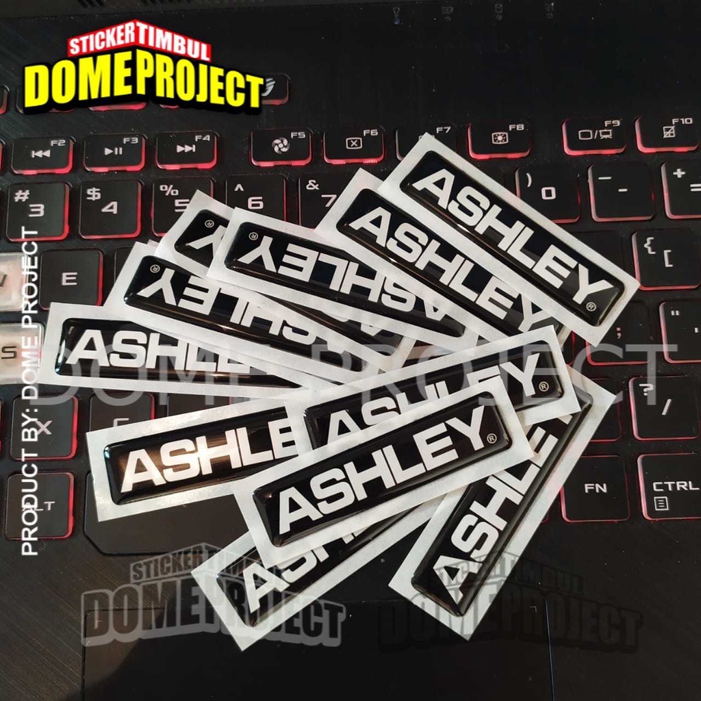 EMBLEM STIKER ASHLEY SOUND STIKER AUDIO STICKER LENTUR 3D BENTUK KOTAK UKURAN 15MM X 62MM