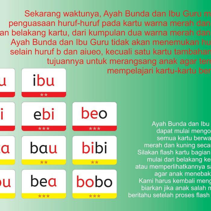 MURAH FLASHCARD BACA KARTU BACA ANAK BELAJAR MEMBACA ALUSIA