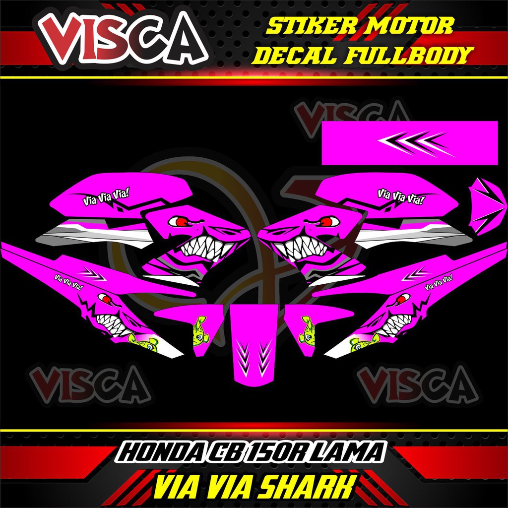 DECAL MOTOR CB 150R NEW DECAL STIKER CB 150R DECAL STICKER CB 150R STIKER DECAL CB 150R PINK