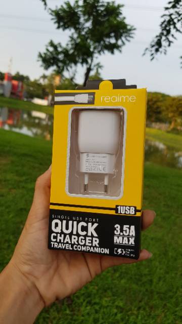 Casan/carger/CHARGER REALME (oppo) 3.5A LED QUICK CHARGER 1 usb untuk realme 2/3/5/c1/c2