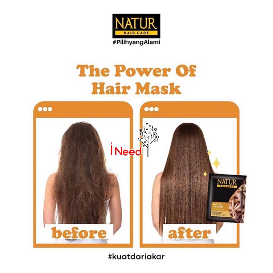 (INEED) NATUR Hair Mask Hair Nutrive Treatment - Ginseng Extract | Aloe Vera Extract | Olive Oil &amp; Vitamin E