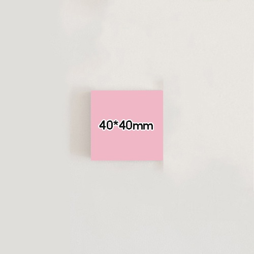 Winzige Transparent Sticky Notes transparan Memo Sticky Note Plastik Stiker Label Anti Air To Do List Untuk Kantor Sekolah-Pink 40*40mm