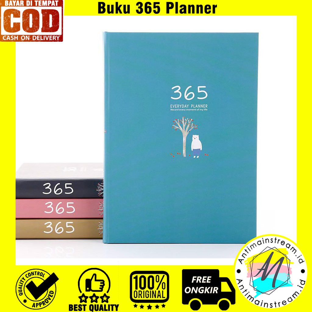 

365 Diary Warna Biru & Pink | Buku Jurnal Agenda 365 Days / Daily Planner Agenda Jurnal