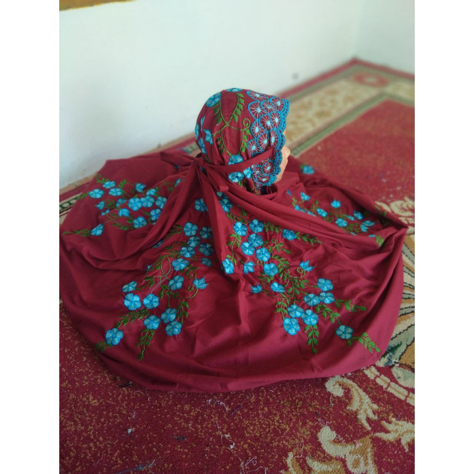 MUKENA POLINO BORDIR REMAJA | MUKENA ANAK | MUKENA LAJURAN REMAJA Bordir