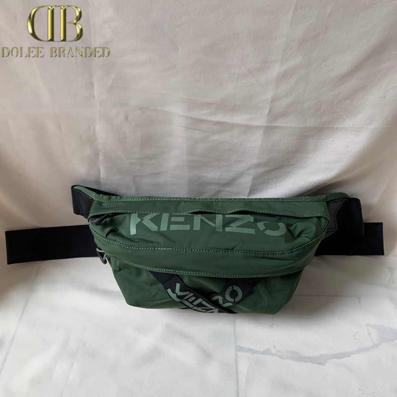 WAISTBAG KENZ0 CROSS LOGO GREEN ORIGINAL FACTORY OUTLET