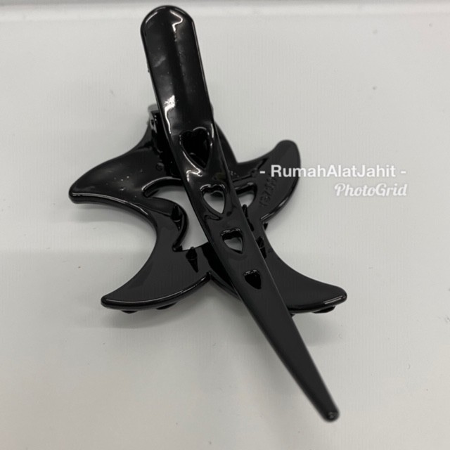 Jepit Rambut Permata Hitam 10 cm bentuk Bintang Model 014A