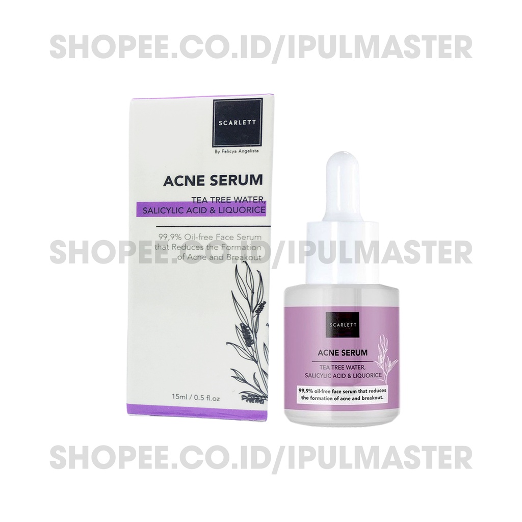 BPOM Scarlett Serum Whitening Acne Glowtening  Ever After Niacinamide Retinol 15ml