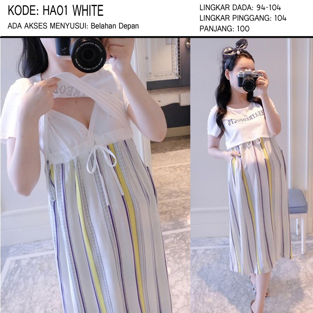 HA01-HA20 BAJU TERUSAN MENYUSUI BAJU IBU HAMIL, MATERNITY DRESS IMPORT OVERSIZE UKURAN XL XXL JUMBO