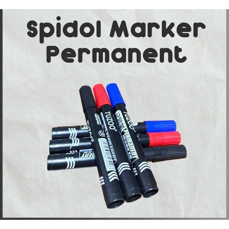 

Spidol Permanent Marker Permanen Warna Hitam dan Merah Tinta Refill Able
