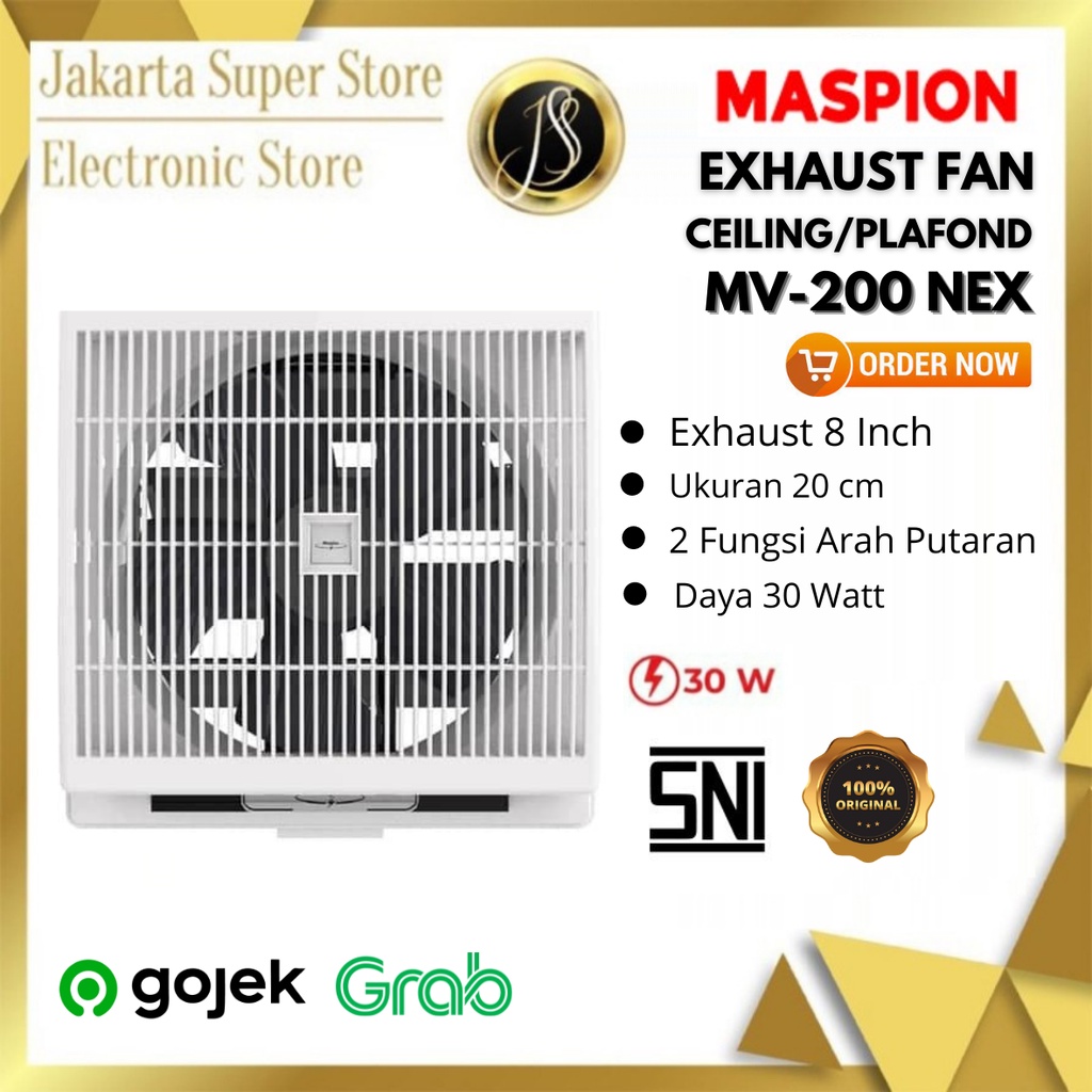 MASPION EXHAUST FAN HEXOS DINDING MV-200 NEX