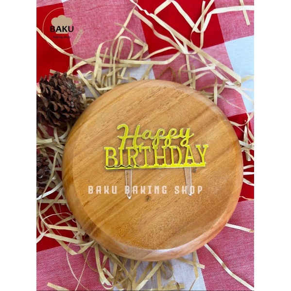 

Cake Topper Gold kecil Happy Birthday