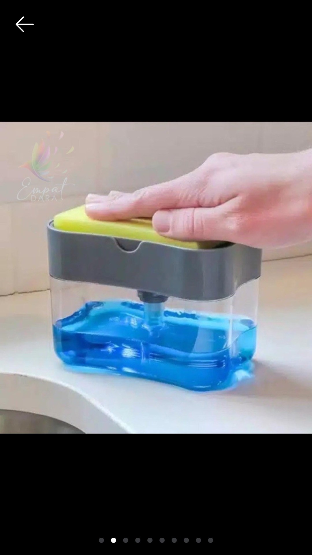 [free Sponge] Dispenser Sabun Dan Holder Spon Cuci Piring 2 In 1