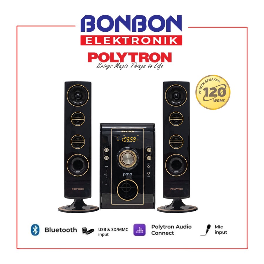 [TUNAS JAYA] Polytron Speaker Bluetooth PMA 9506 / PMA9506 RADIO FM