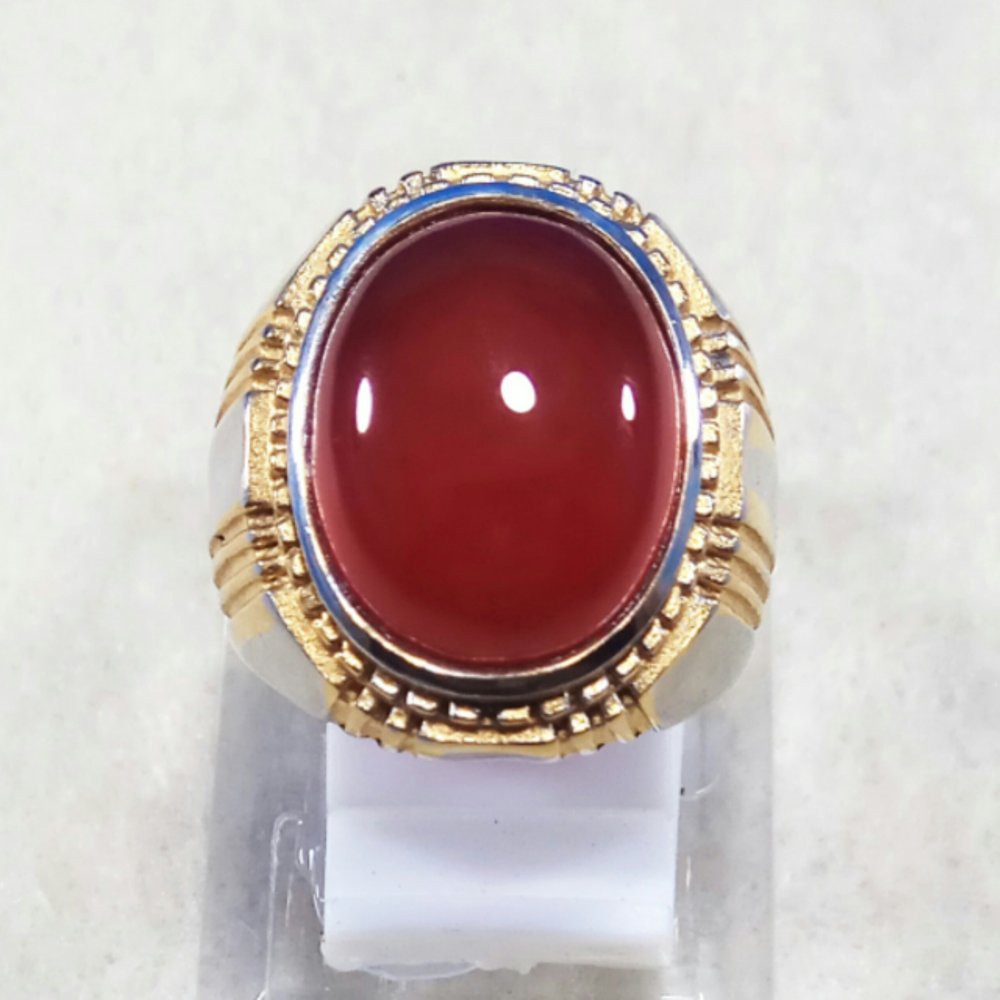 CINCIN BATU AKIK NATURAL RED BARON MERAH MINIMALIS KANTORAN PUNYA