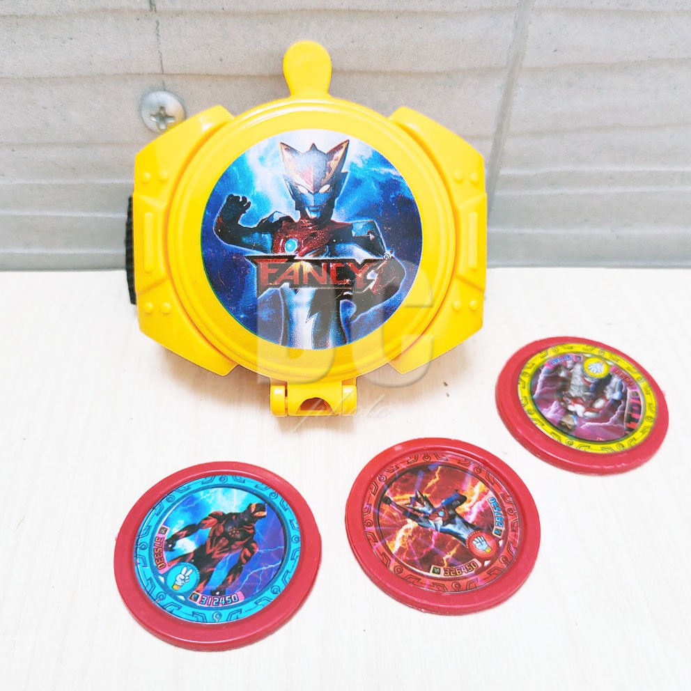 MURAH!!! FANCY SUPER SOLDIER GELANG TEMBAKAN TAZOS SUPERHERO JAM PELONTAR KOIN