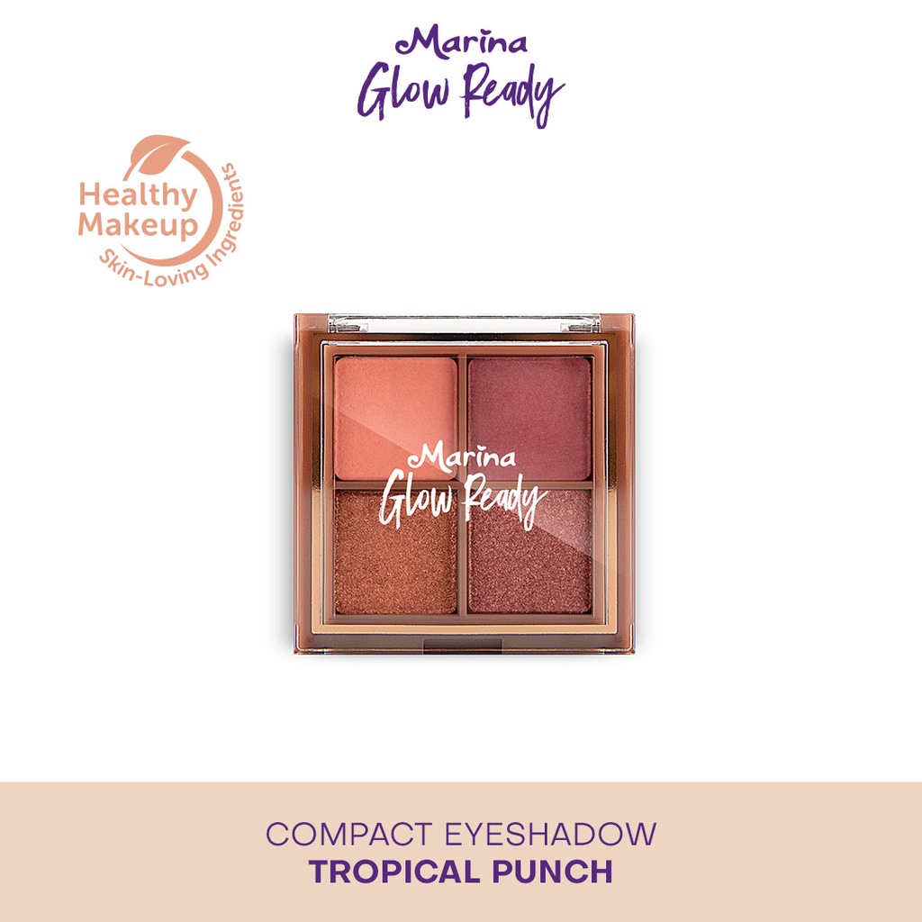 ⭐BAGUS⭐ MARINA GLOW READY Eyeshadow Pallete | Make Up Mata Compact