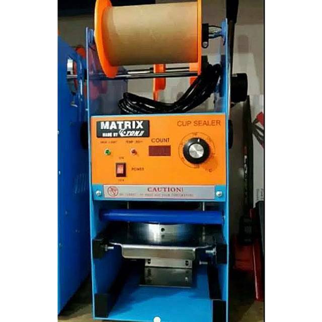 mesin digital cup sealer manual Matrix alat pres pressing gelas plastik dengan counter penghitung