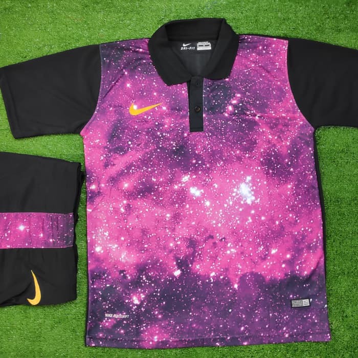 promo juara  JERSEY SETELAN FUTSAL KERAH NIKE GALAXY PINK GRADE ORI
