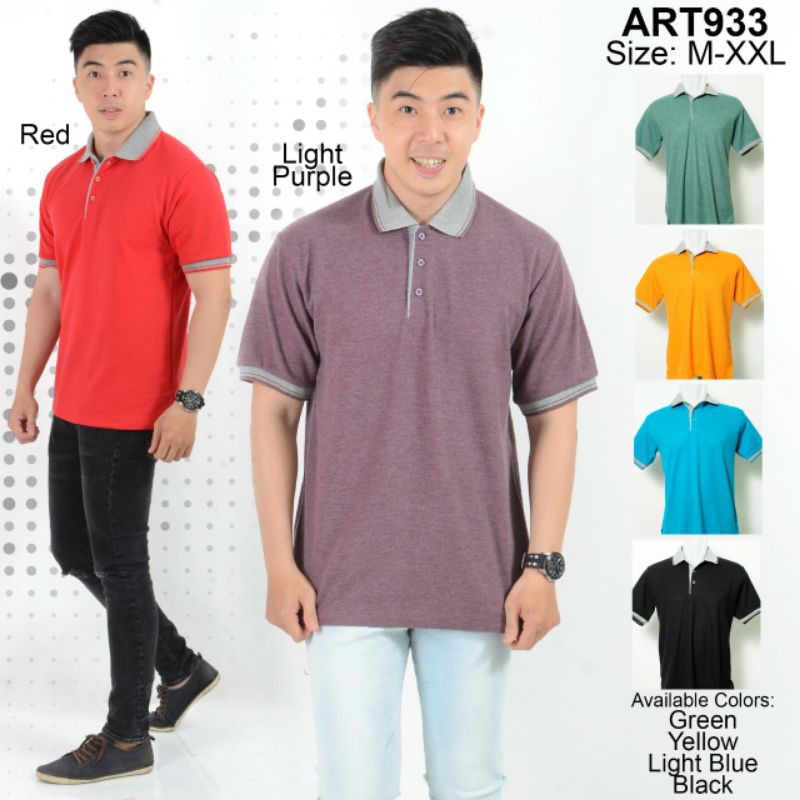 Andre Michel Kaos Polo Shirt Lengan Pendek Kerah Abu
