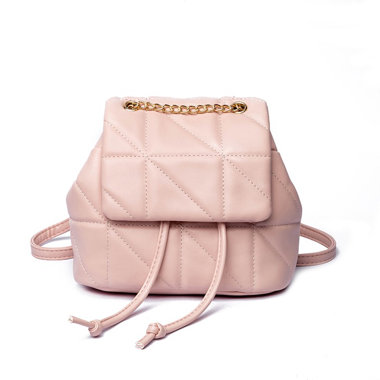 [HONYAN] Tas Ransel Import Backpack Mini Cewek Tali Serut - Wanvi Backpack-Pink