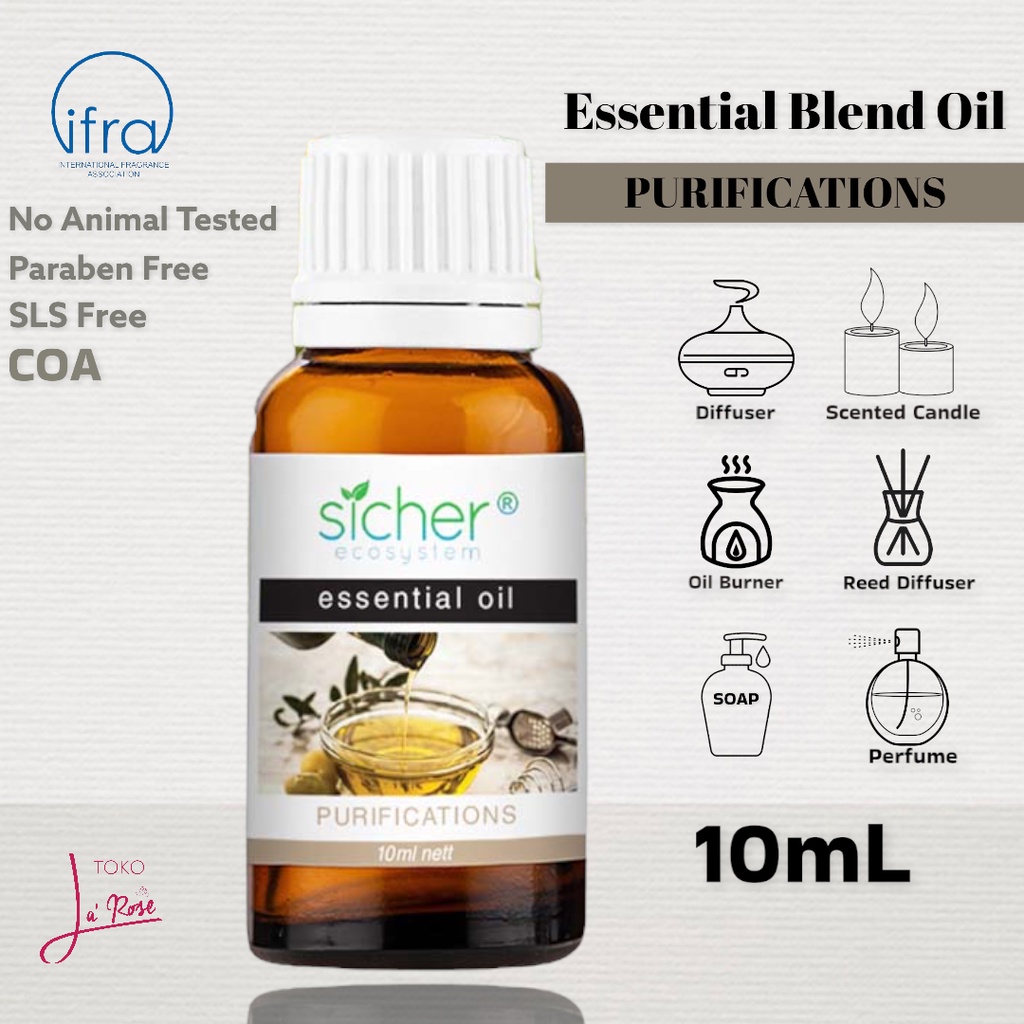 Purifications Aromatherapy Sicher Essential Oil Pewangi Ruangan Aromaterapi Diffuser Humidifier 10ml