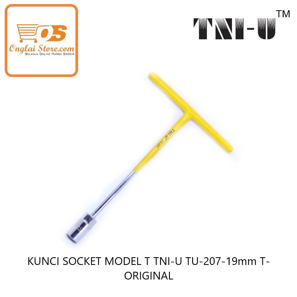 KUNCI SOCKET MODEL T TNI-U TU-207-19mm   T-ORIGINAL T型套筒  (HARGA SPESIAL)