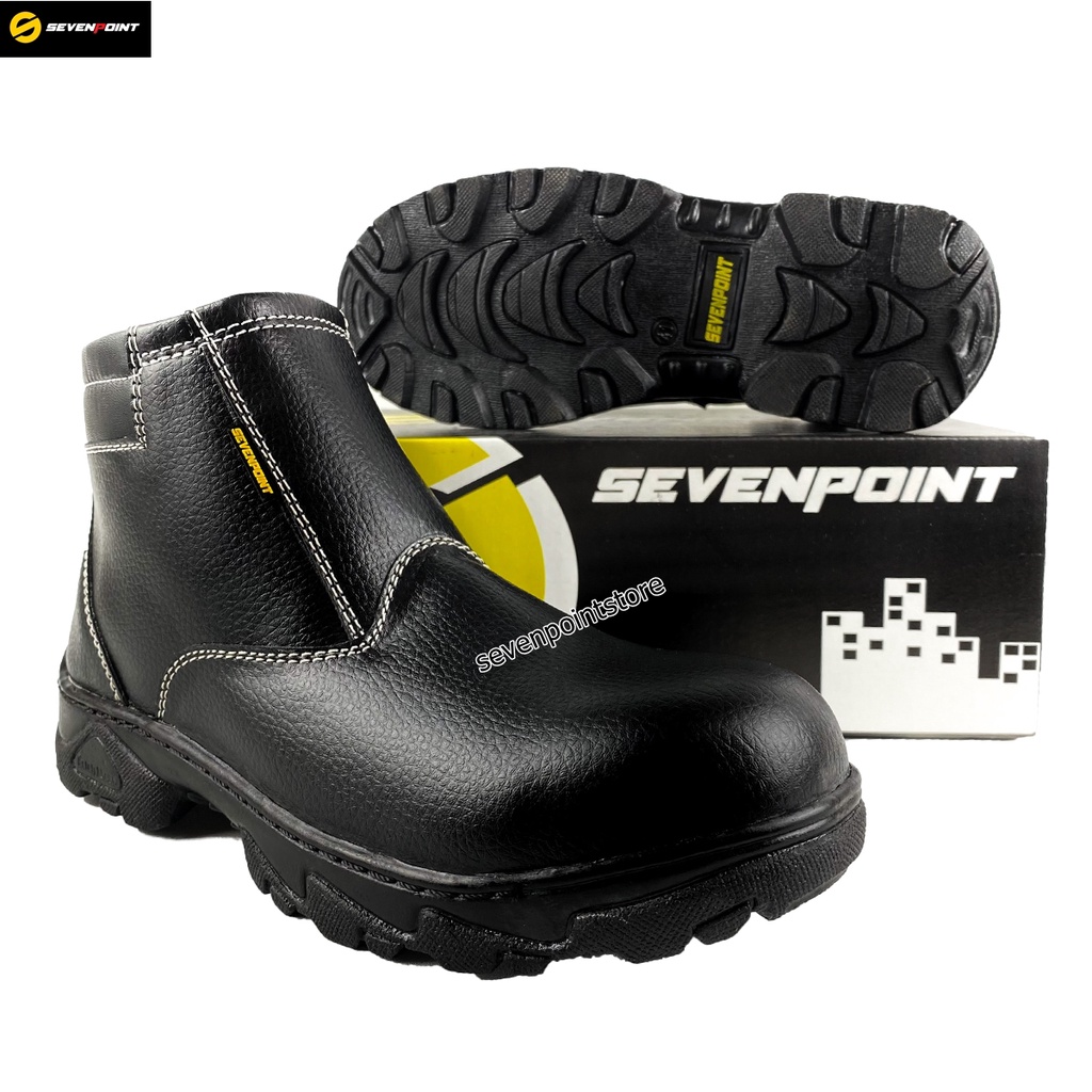 Sepatu Safety Boots Ujung Besi Pria Spatu Septi Kerja Slip On Septy Sefty Shoes Pabrik Lapangan