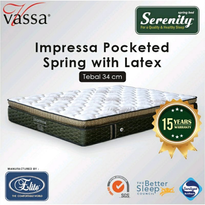 Kasur Springbed Elite Serenity NEW Impressa Pocket LATEX