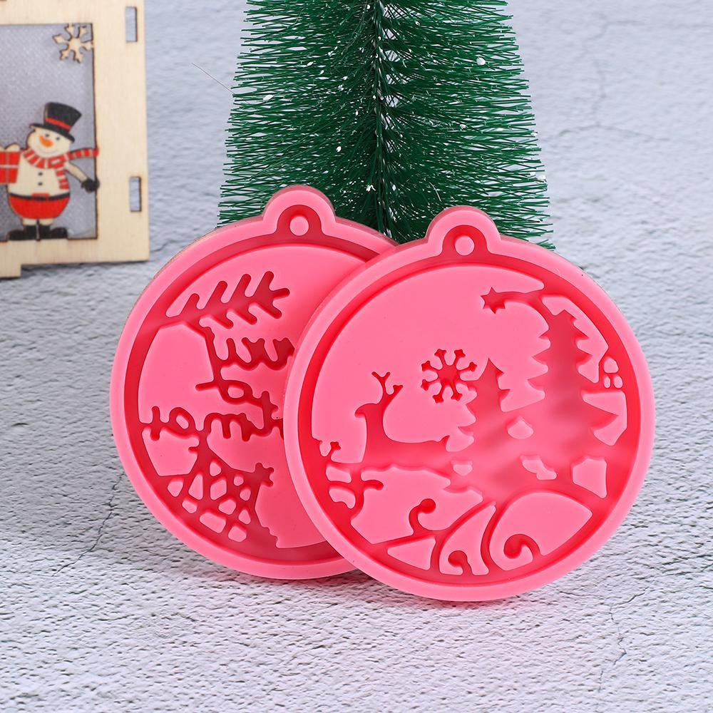 R-flower Christmas Ball Mold Resin Kerajinan Kue Tools Clay Mold Alat Membuat Perhiasan