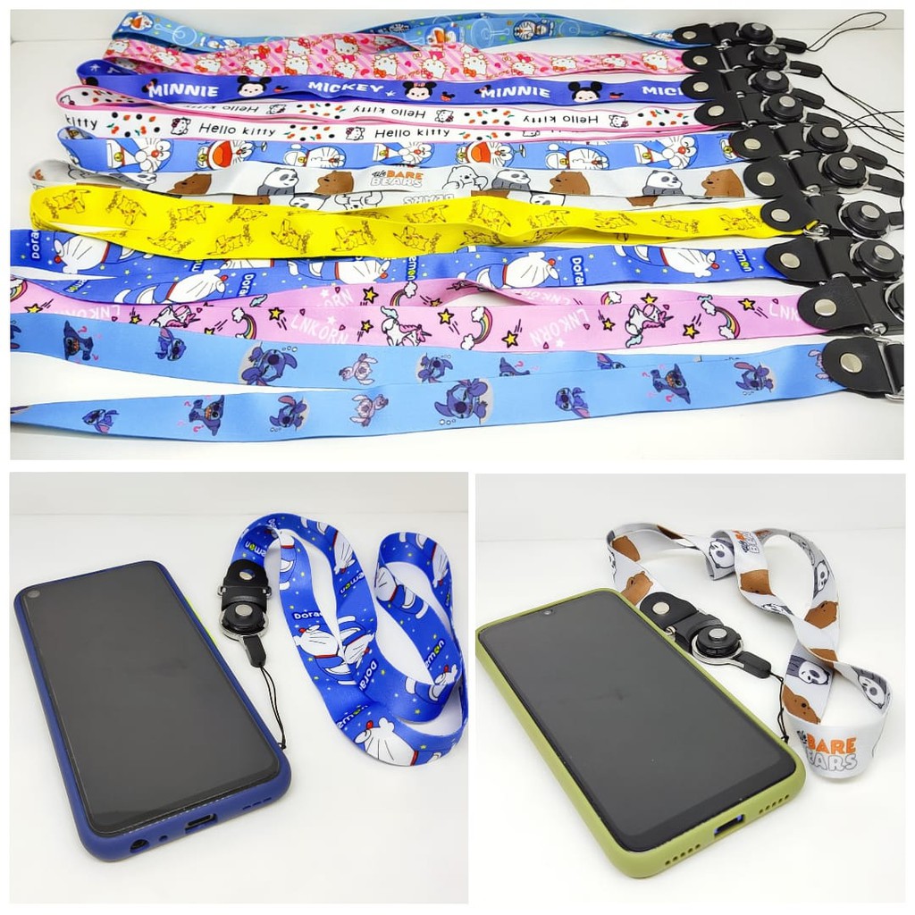 Tali HP 10 Motif Karakter Tali Gantungan Hp Kartun Lanyard Hp Motif Cartoon Gantungan Leher Karakter