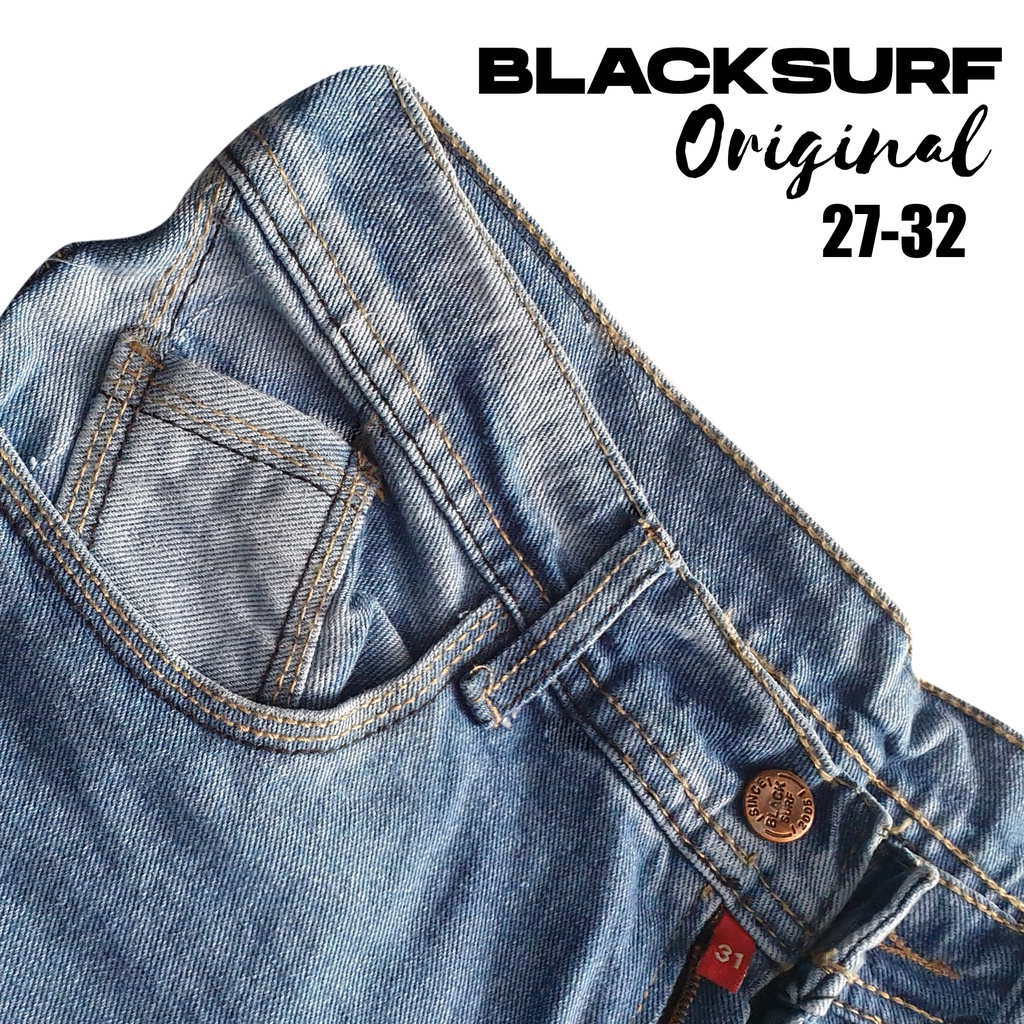 Blacksurf - Celana Jeans Pendek Original blue Pria terbaru  casual original