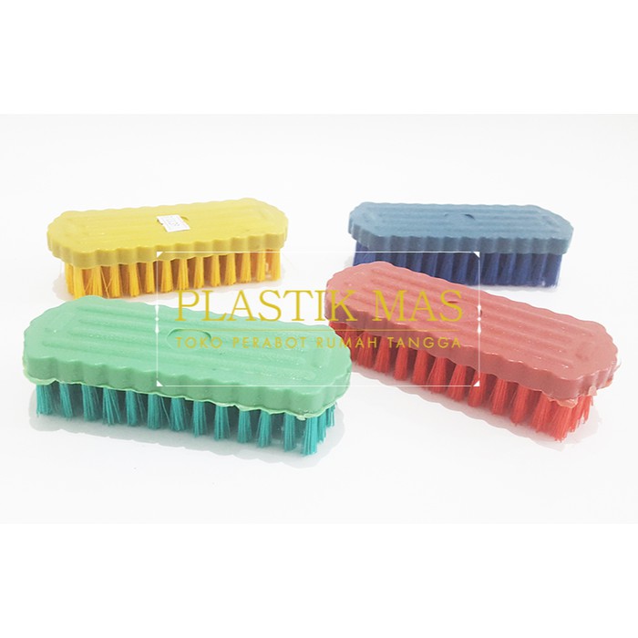 [45 GRAM] SIKAT CUCI BAJU PLASTIK MURAH - MODEL POLOS WARNA UKURAN 12X5 CM TEBAL BULU 2 CM