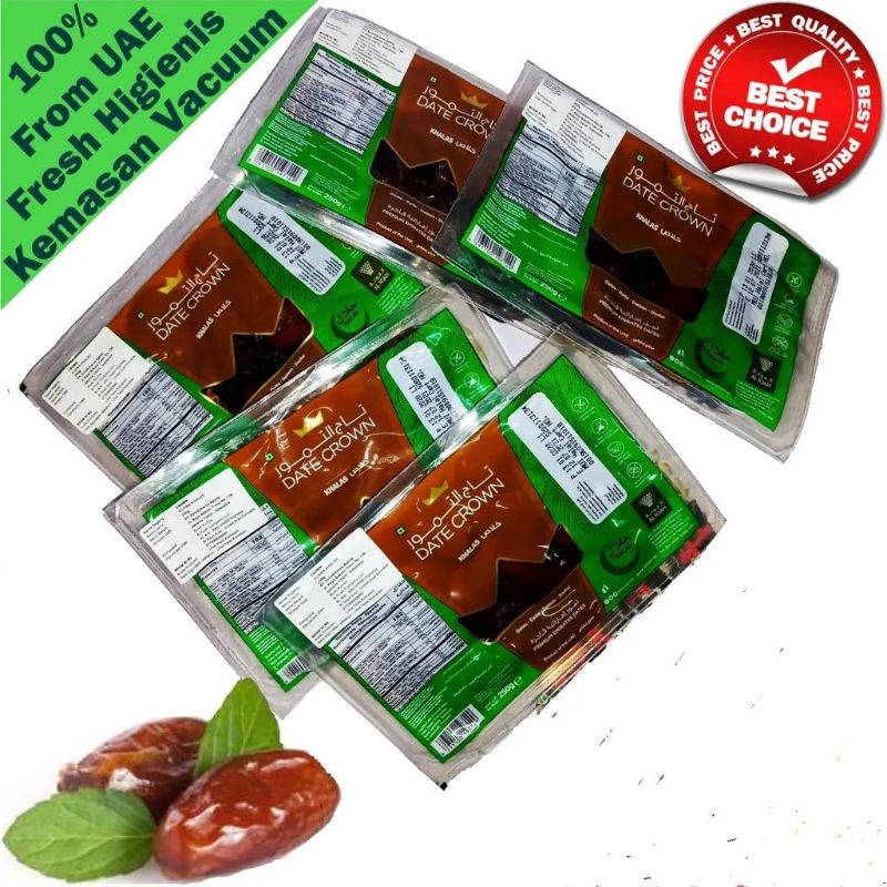 

KURMA DATE CROWN KHALAS 250 Gram Premium KURMA MADU MANIS TERLARIS
