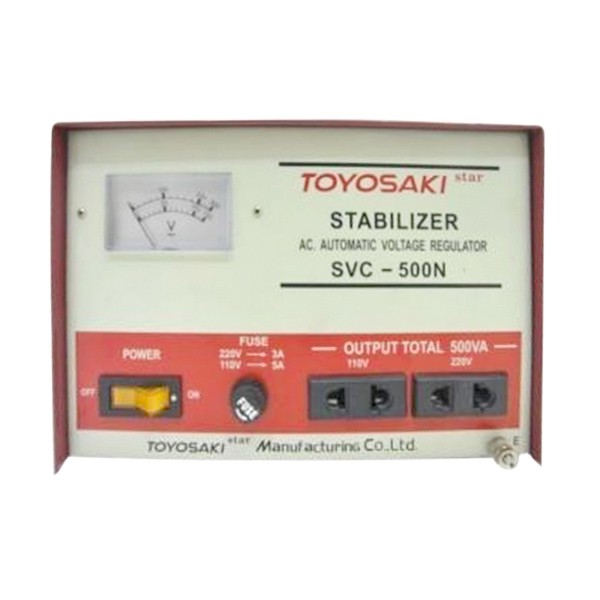 Stabilizer Toyosaki SVC-500N Merah Putih Stabilizer 500 / 1000 VA STAVOL